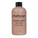 Mehron Makeup Liquid Latex | SFX Makeup | Halloween Latex Makeup | Latex Glue for Skin | Prosthetic Glue 9 fl oz (266 ml) (Dark Flesh)
