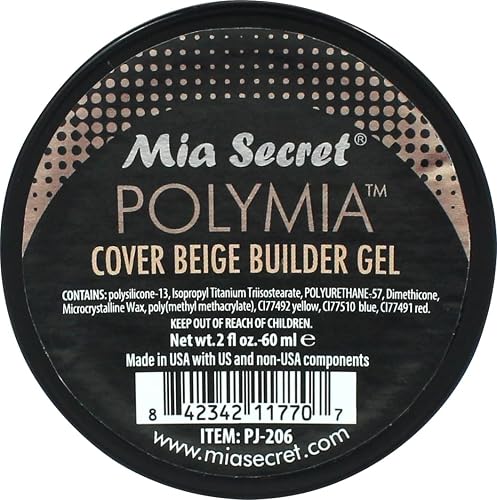 Mia Secret - 2oz POLYMIA polysilicone Gel Nail Builder - UV Led - Builder gel (Cover Beige) Beauty & Personal Care Mia Secret