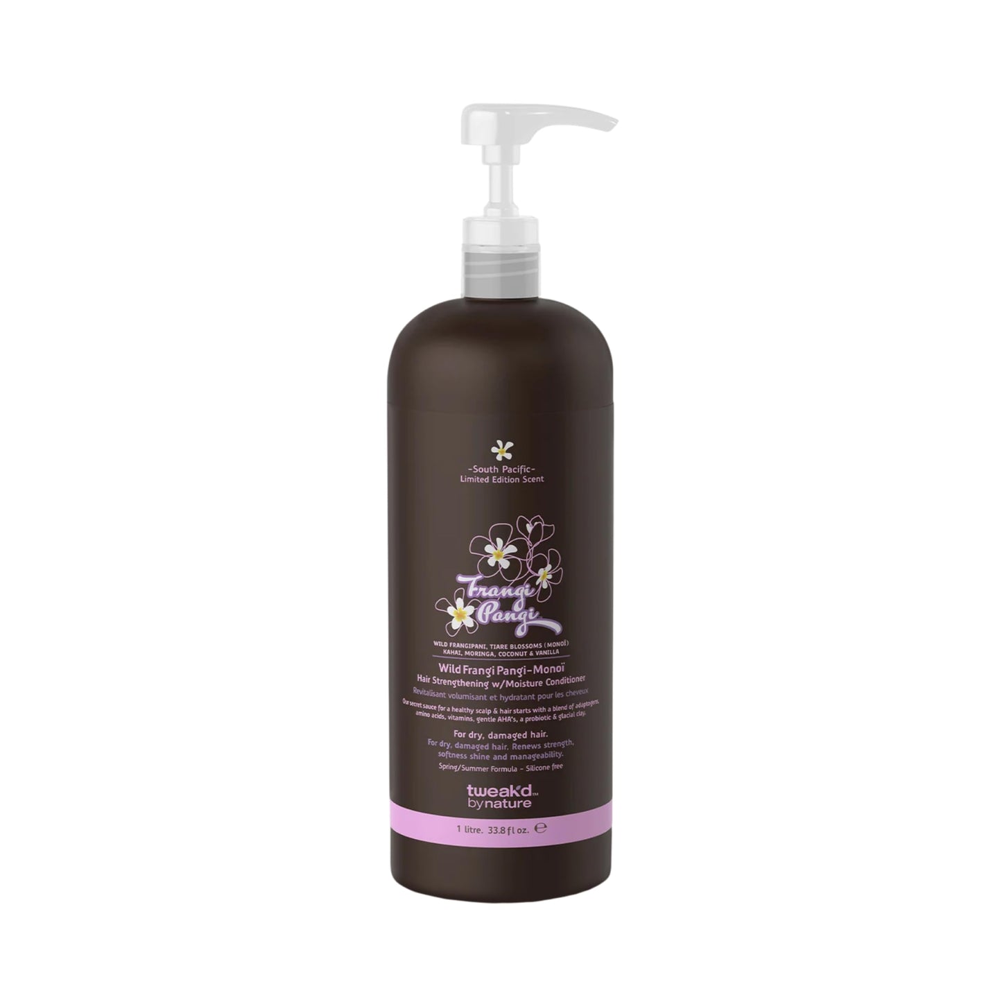 Tweak’d by Nature - Restore Frangi Pangi-Monoi Hair Strengthening Conditioner, Sulfate Free Deep Conditioner for Dry, Damaged Hair, with Coconut