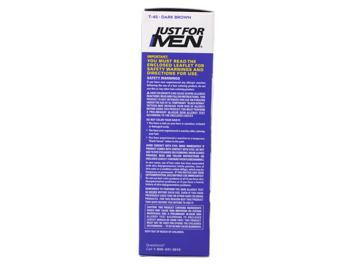JUST FOR MEN Touch of Gray Hair Treatment T-45 Dark Brown, 1 Each (Pack of 12)
