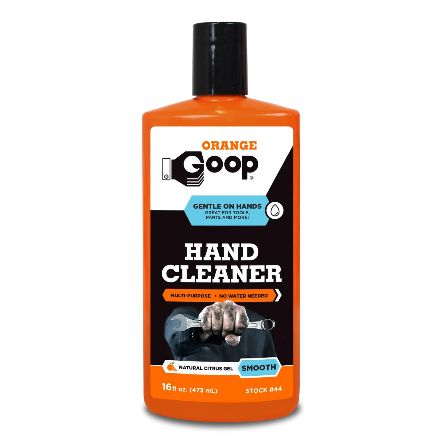 GOOP Orange Liquid Multi-Purpose Waterless Hand Cleaner - 16 oz Flip-Top Bottle