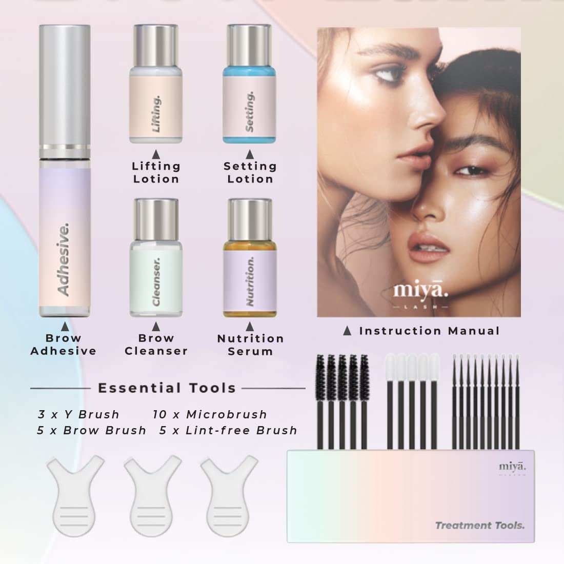 MIYA LASH Brow Lamination Kit | Professional Eyebrow Lamination with Keratin | DIY Brow Lift Kit | Fuller, Thicker Brows for 6 weeks | Includes Easy