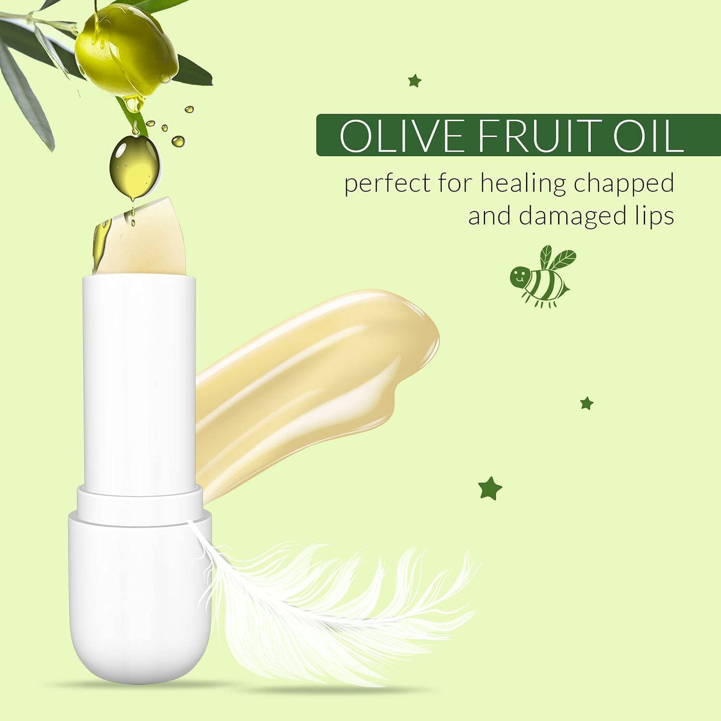 WBM Care Kids Organic Lip Balm, enriched with 100% natural ingredients, provides a hydrating and soothing effect | Pack of 6, each 0.12 oz for soft