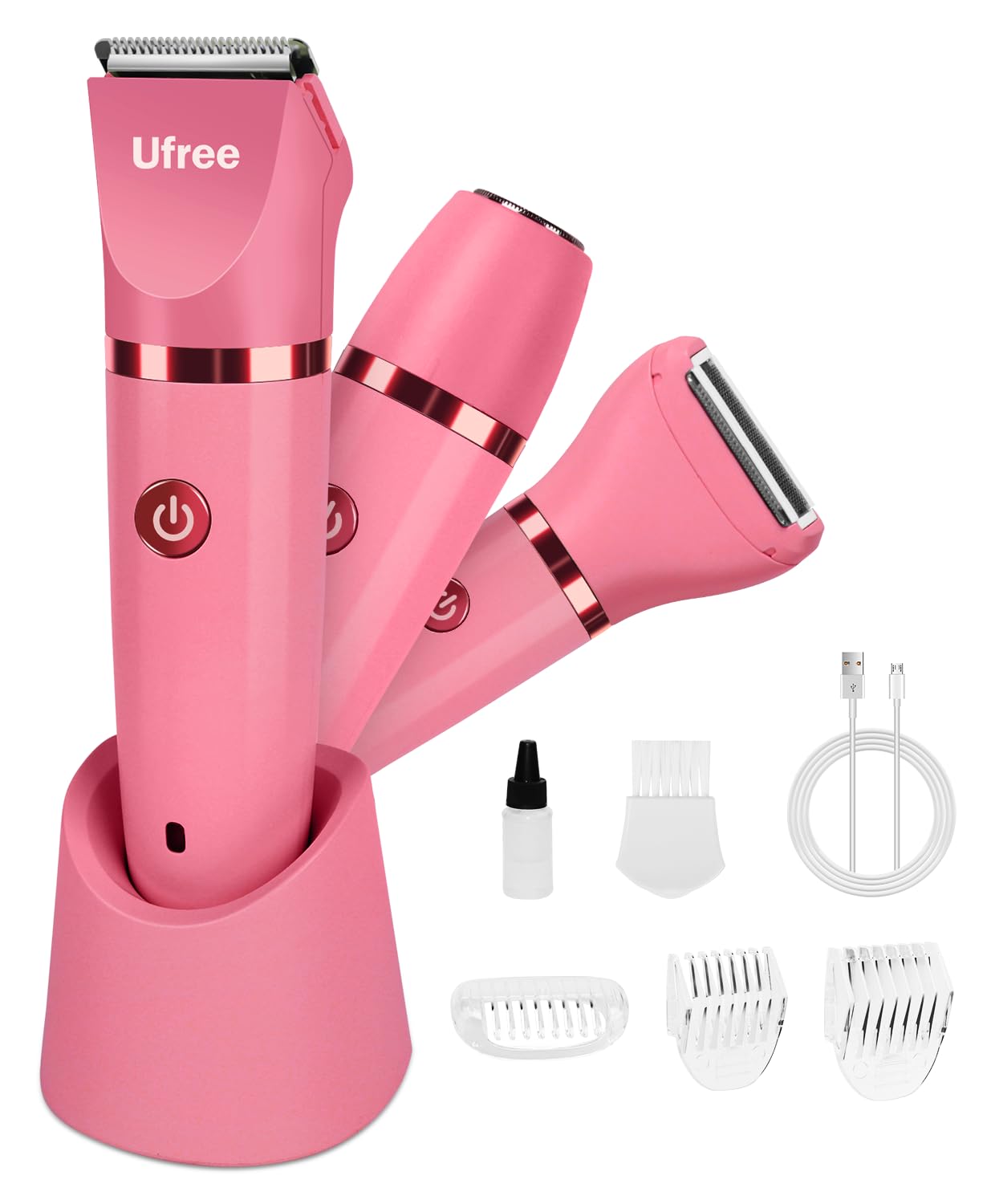 Ufree Bikini Trimmer Electric Razors for Women, Ceramic Blade Body Hair Trimmer, IPX7 Waterproof Rechargeable Lady Shaver, Personal Groomer for Legs Beauty and Personal Care Ufree Default Title