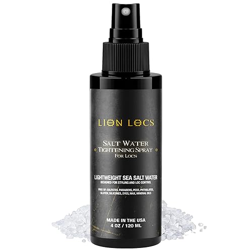 Lion Locs Starter Twist and Lock Spray for New Dreadlocks | Texturizes & Great for Styling - Vegan Sea Salt Mist with Essential Oils & Aloe (4oz)