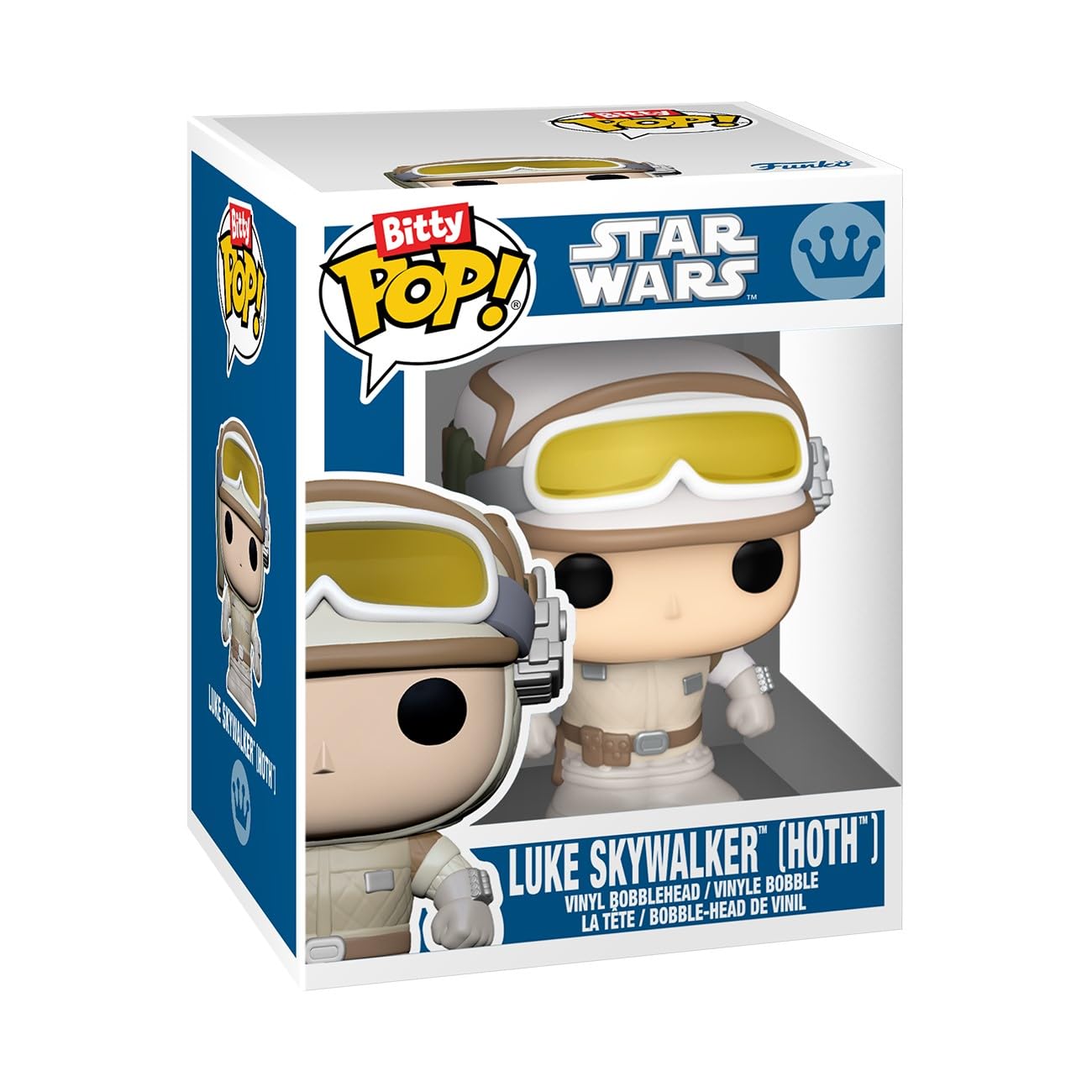 Funko Bitty Pop! Star Wars - Luke Skywalker (Hoth), R2-D2, Chewbacca, & A Surprise Mystery Figure - 0.9 Inch (2.2 Cm) Collectable - Stackable Display…