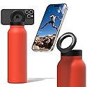 Ringo Insulated Water Bottle | Compatible MagSafe With Phone Holder | Stainless Steel Water Bottle With Magnetic Phone Tripod Mount | Hot for 12H