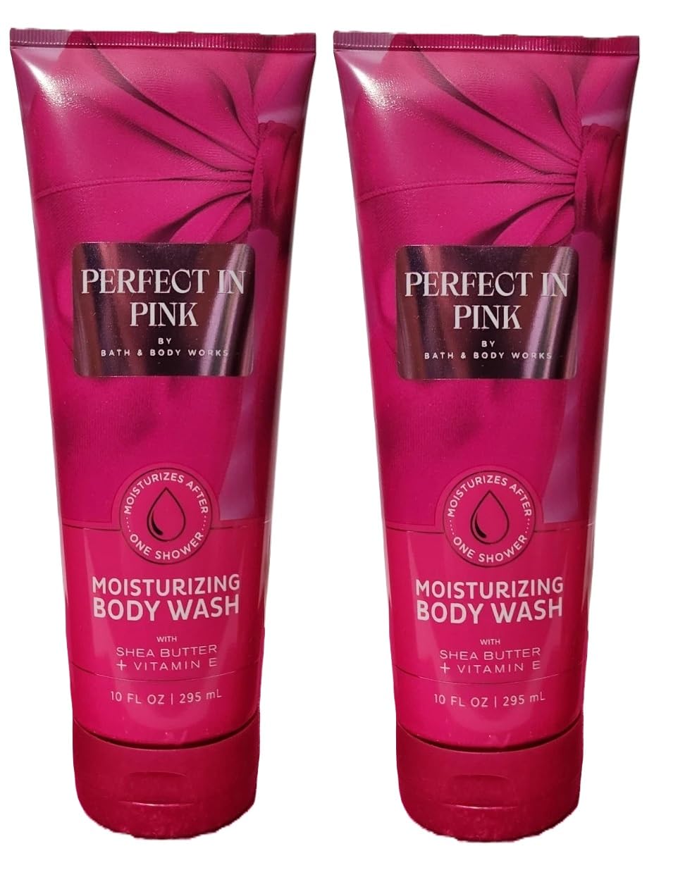 Bath and Body Works Moisturizing Body Wash 10 oz each - Pack of 2 (Perfect In Pink)
