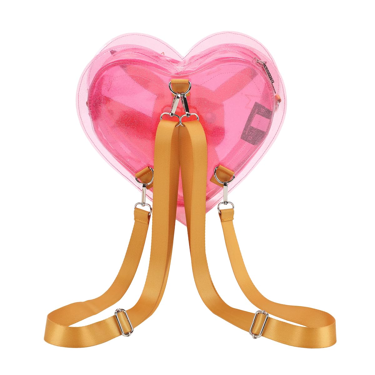 Bioworld Pokemon Pikachu 10.5 Heart-Shaped Clear Pink Backpack