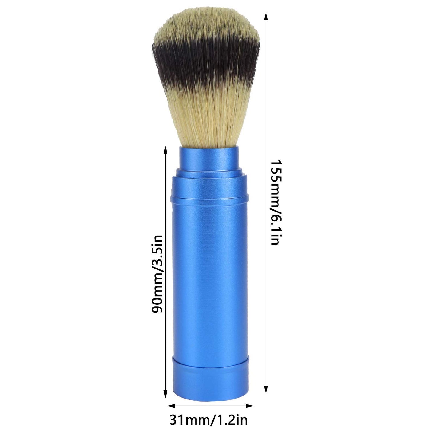 Men Shaving Brush, Portable Soft Facial Cleaning Foaming Beard Brush Portable Grooming Tool for Wet Shave Rich Lather Home Travel Beauty and Personal Care equlup