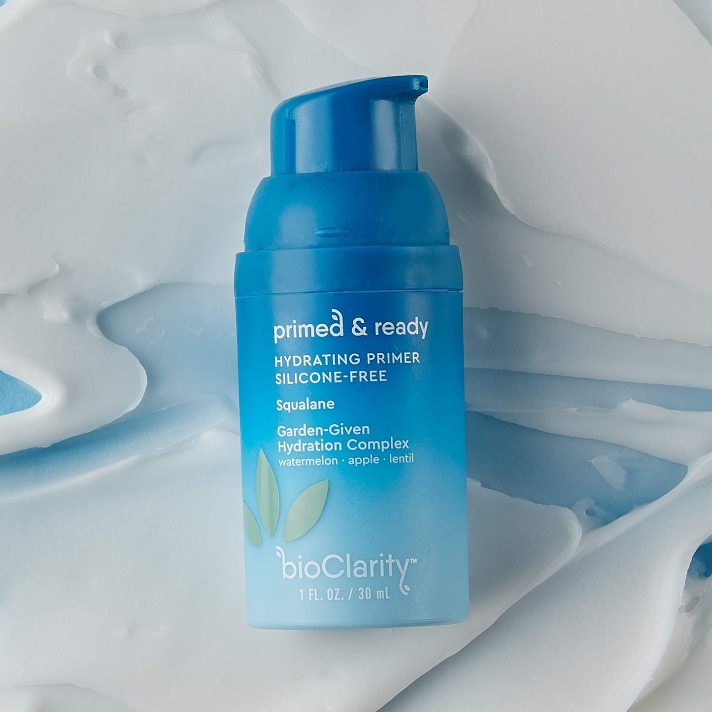 BioClarity Silicone-Free Moisturizing Primer, 100% Vegan, Non-Toxic, Doubles as Everyday Moisturizer, With Squalane, Vitamin E, Lentil & Watermelon