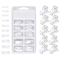 DNHCLL 600 PCS 12 Sizes False Toenails Full Cover Artificial French Acrylic Toenails for Nail Salons and DIY Nail Art (Natural)