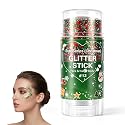4th of July Glitter Stick, Patriotic Red White and Blue Face Hair Body Glitter Stick, 4th of July Outfits for Women Men, Sparkling Glitter Makeup