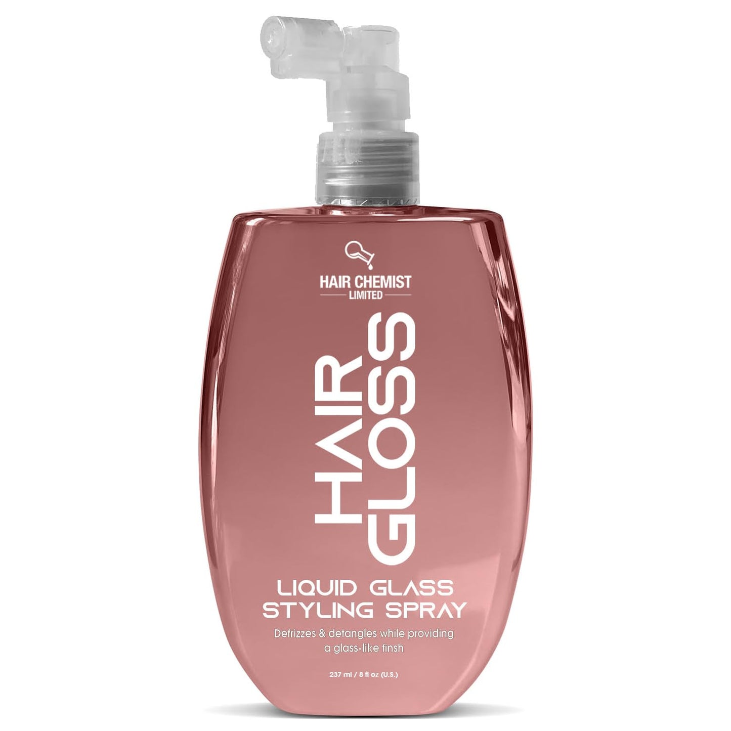 Hair Chemist Hair Gloss Liquid Glass Styling Spray 8 oz. - Detangling Anti Frizz Hair Products, Hair Gloss Spray, Shine Mist for Hair