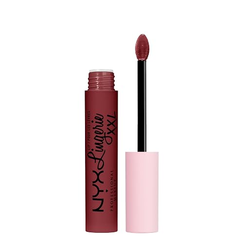NYX PROFESSIONAL MAKEUP Lip Lingerie XXL Matte Liquid Lipstick - Strip & Tease (Brown Plum)