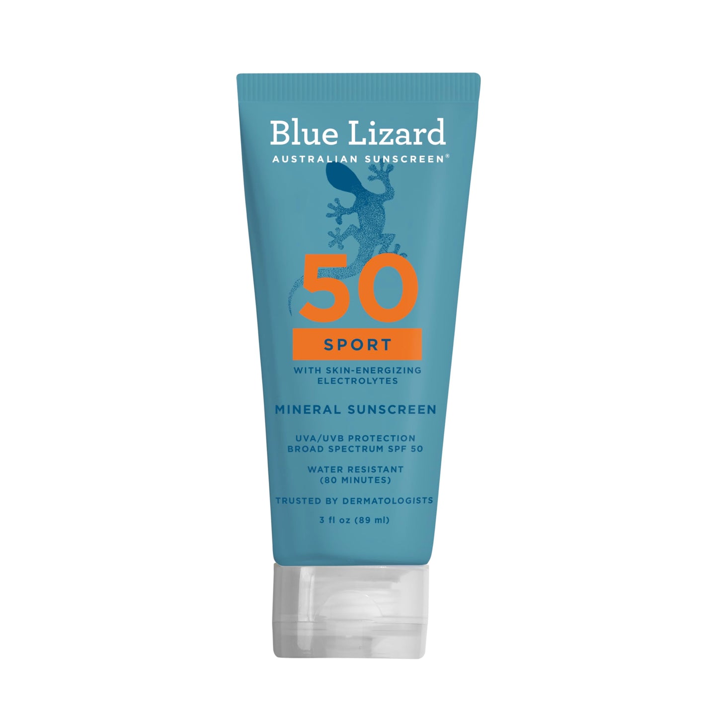 Blue Lizard Sport Mineral SPF 50 Lotion, Ideal for Athletes, 100% Mineral Sunscreen Actives, Fragrance-Free, Paraben-Free, Vegan, 3.0 fl oz (Pack Beauty and Personal Care BLUE LIZARD Default Title