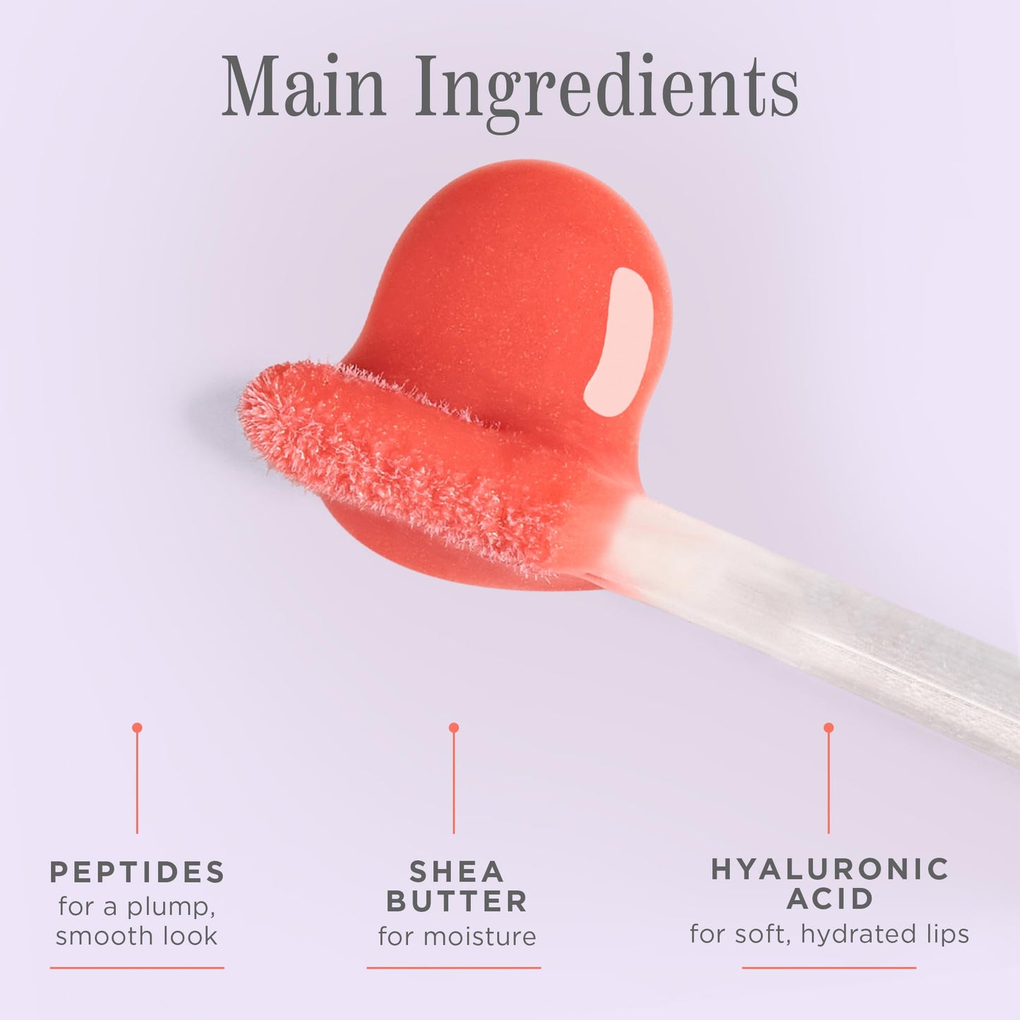 Cote Beauty's Peptide Lip Shine in Branson, Ultra Hydrating & Long-Lasting Coral Plumping Lip Gloss for Women with Hyaluronic Acid, Shea Butter &