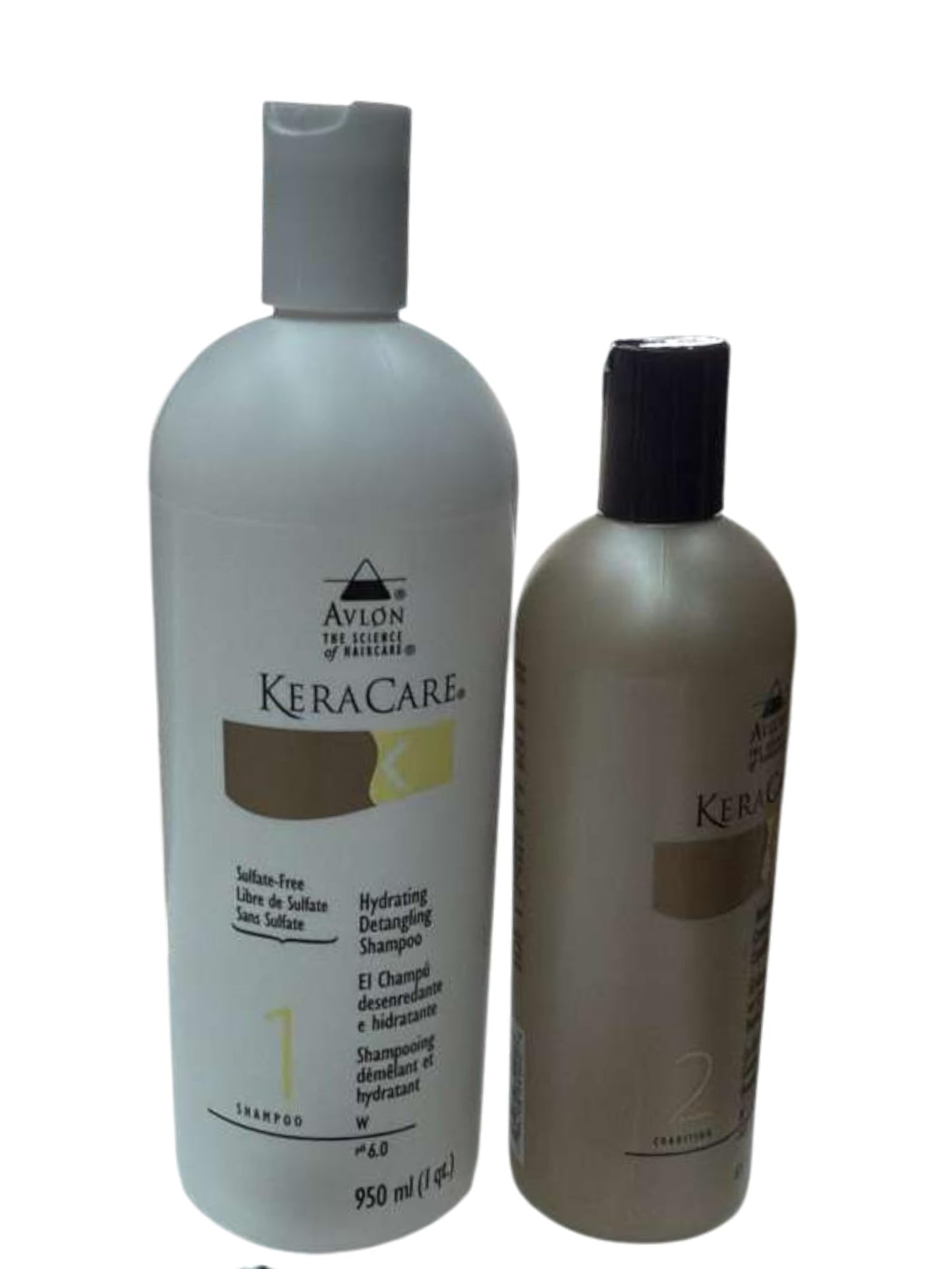 Avlon - Keracare Hydrating Detangling Shampoo 32 Ounce & Keracare Humecto Creme Conditiones 16 oz Set Combo