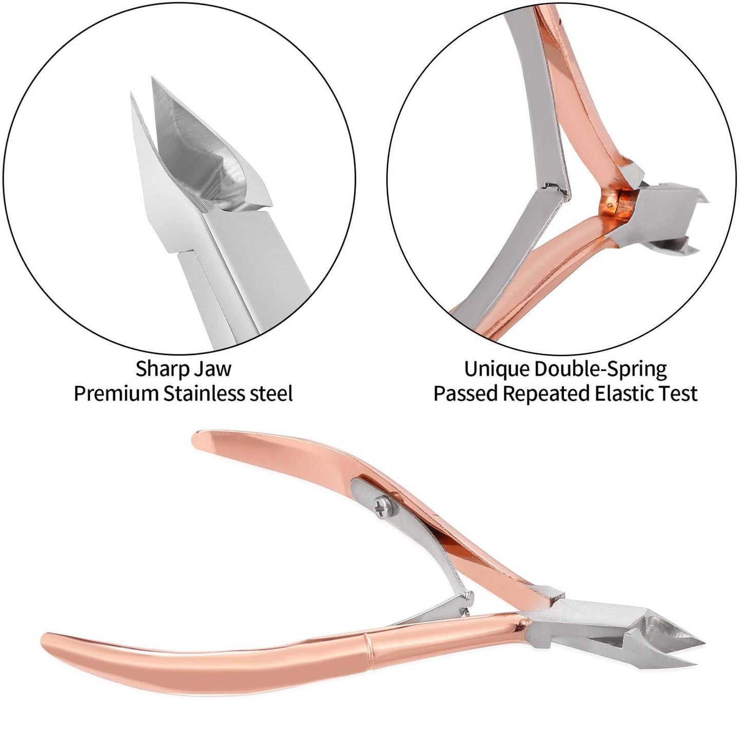 Cuticle Trimmer with Cuticle Pusher and Cutter,YINYIN Cuticle Remover Cutter Nipper Clippers Durable Pedicure Manicure Tools for Fingernails Beauty and Personal Care YINYIN