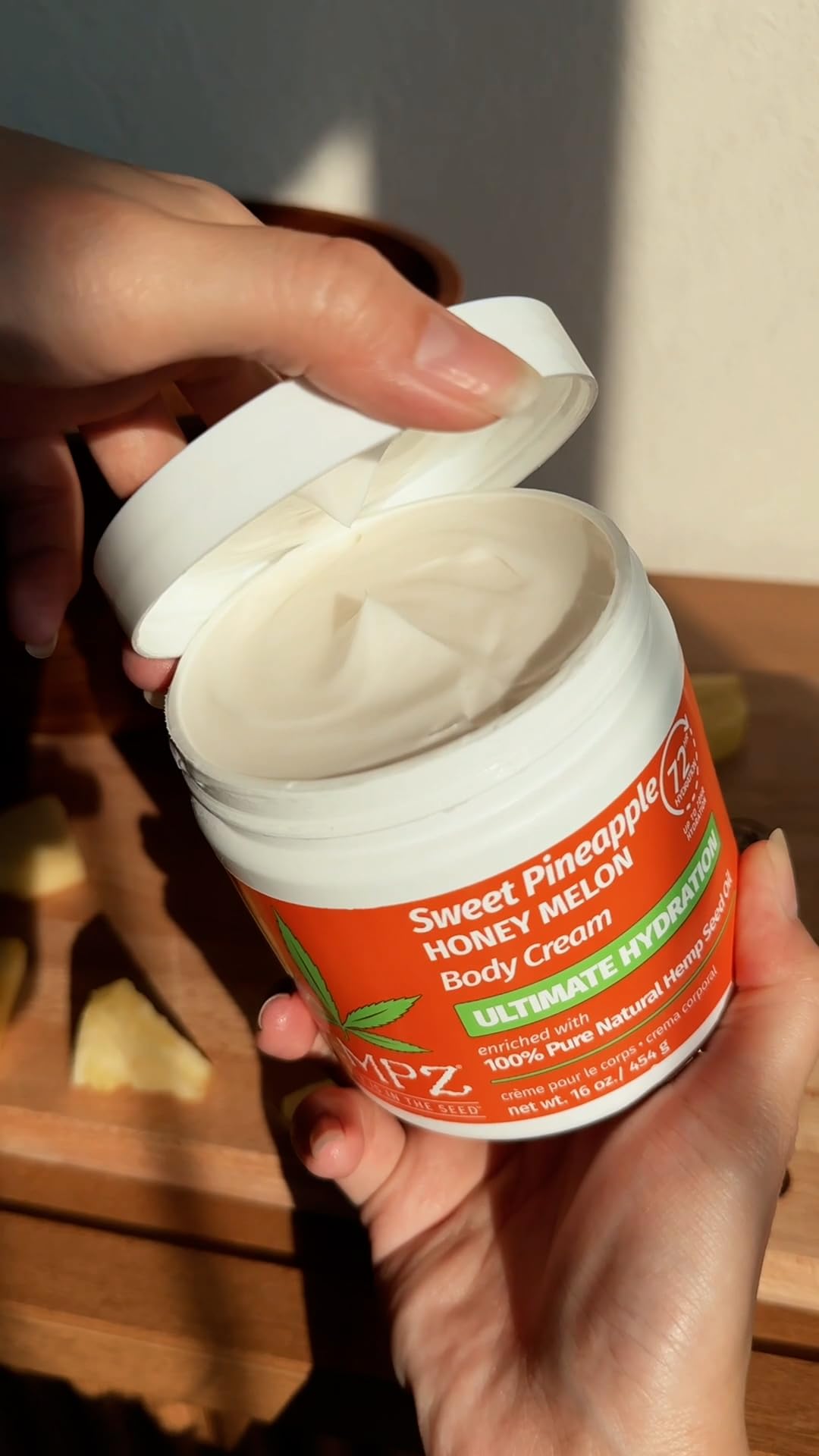 Hempz NEW Lux Body Cream, Sweet Pineapple & Honey Melon Herbal, Ultra Hydrating, 16 oz.