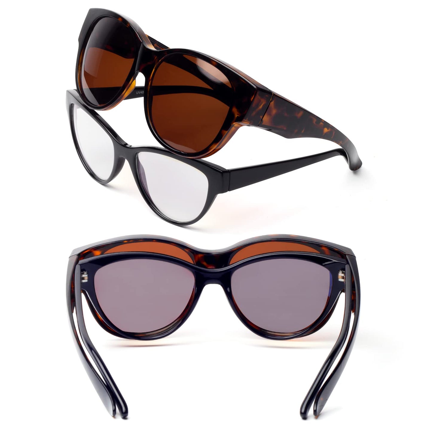 Face Shadow Polarized Sunglasses Fit Over Glasses, Oversized Sunglasses for Women to Go Over Prescription Glasses 100% UV Protection Unltra