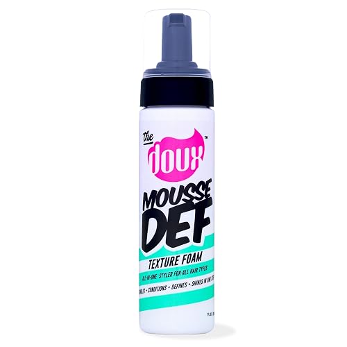 The Doux Multi-Use Mousse for Curly Hair - The Doux Mousse Def Texture Foam for Styling, Curl Definition, Volume & Shine - Curl Cream Alternative