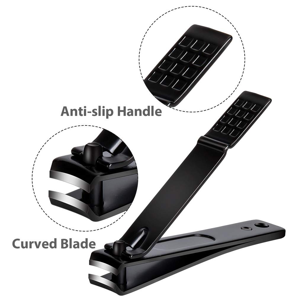 Aogeili Nail Clippers Set, Sharp Stainless Steel Fingernail & Toenail Clippers, Black Nail Cutter, Perfect 4 pcs Black Nail Cutter for Men/Women/Kids Beauty and Personal Care Aogeili