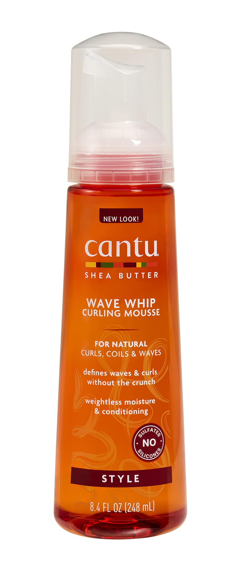 Dr Teal's Cantu Natural Hair Wave Whip Curling Mousse,8.4 oz (07570-12/3EU)