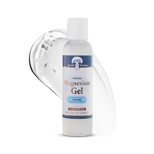 Health & Wisdom Pure Magnesium Gel with Seaweed Extract - USP Grade Topical Muscle & Joint Relief- Natural and Pure Skin & Scalp Moisturizing