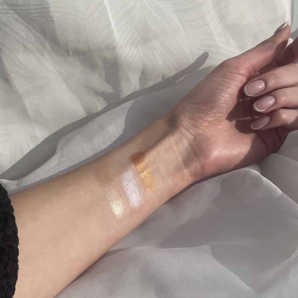 Phase Zero Makeup Cream Highlighter - "Burning Rose" - 2.4g / 0.084oz - Quad Refill - For a Long Lasting, Natural, Radiant Glow