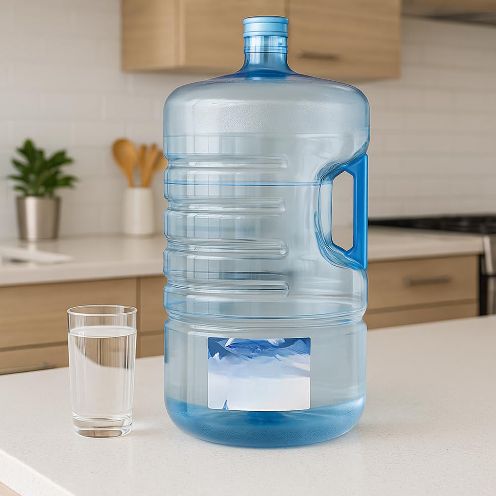 TIMPHO 5 Gallon Stackable Water Bottle - 640oz Reusable BPA-Free Jug with Easy-Grip Handle, Durable Design, Ideal for Home, Outdoor, or Emergency Use