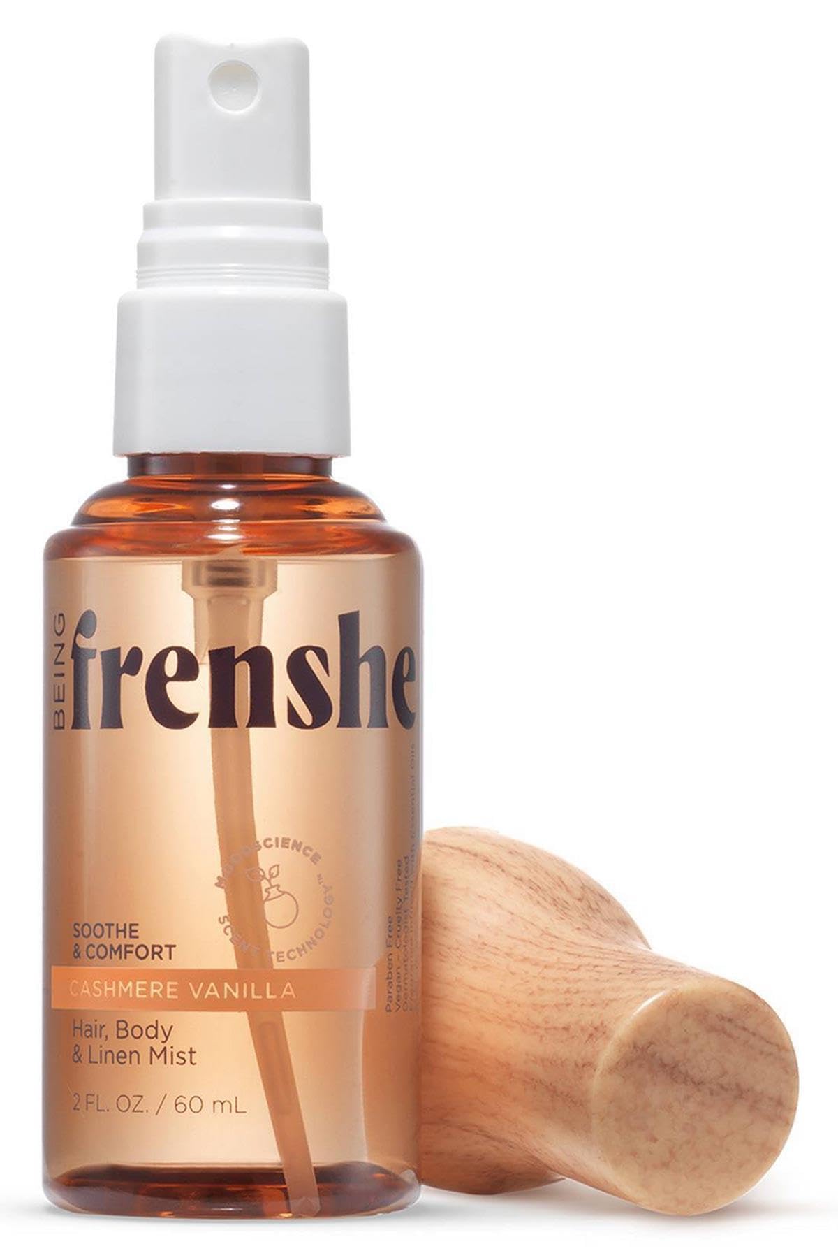 FRENSHE Being Hair, Body & Linen Mist, Multi-Purpose Fragrance with Essential Oils (2 fl oz, Cashmere Vanilla)