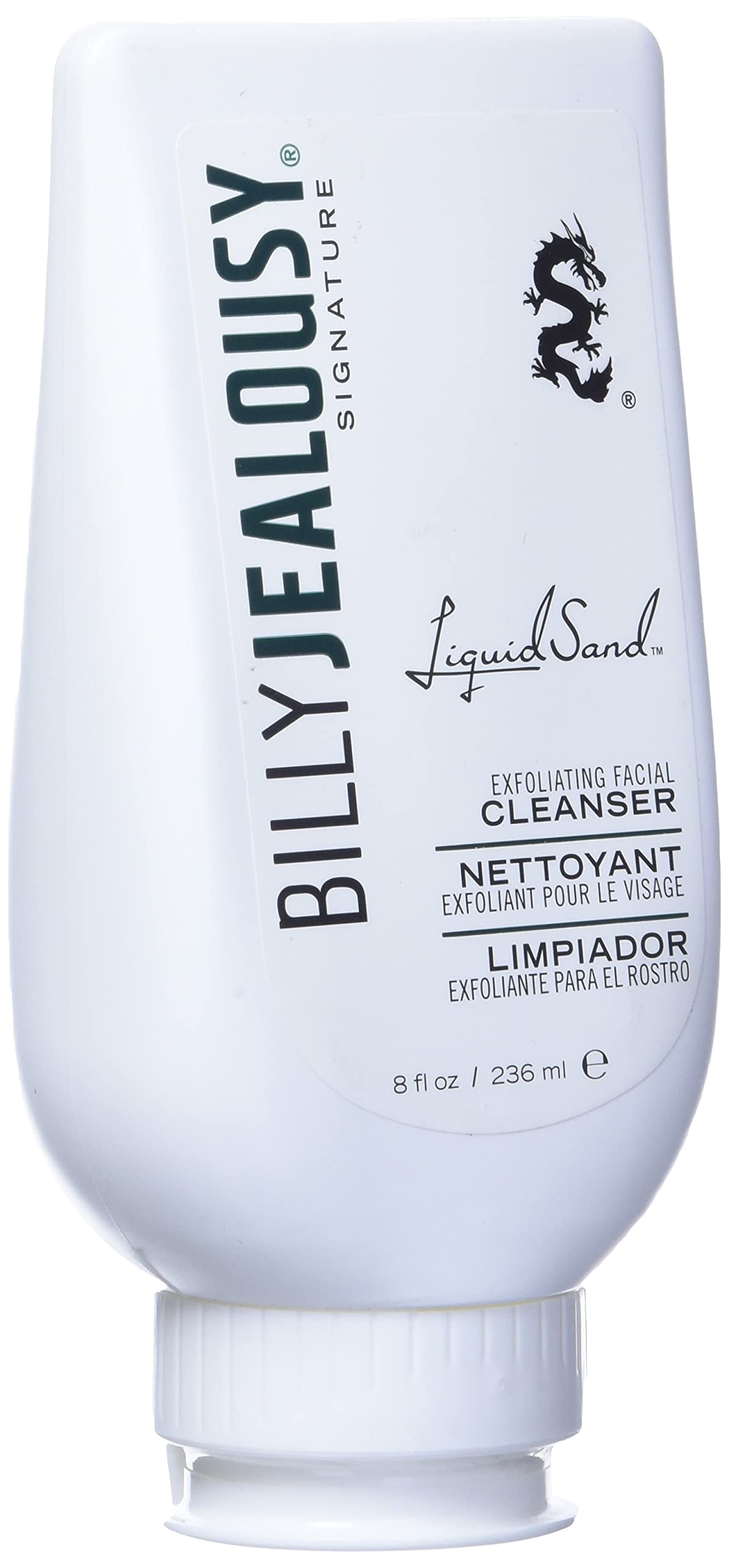 Billy Jealousy LiquidSand Exfoliating Face Cleanser for All Skin Types, Mens Face Wash for Daily Exfoliation of Dead Skin Cells & Grime, Cleans