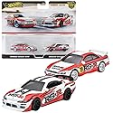 Hot Wheels HRR84 Premium 2-Pack Nissan 240SX (S14) & Nissan Silvia (S15), Mini Car, Toy, for Ages 3 and Up, White/Red