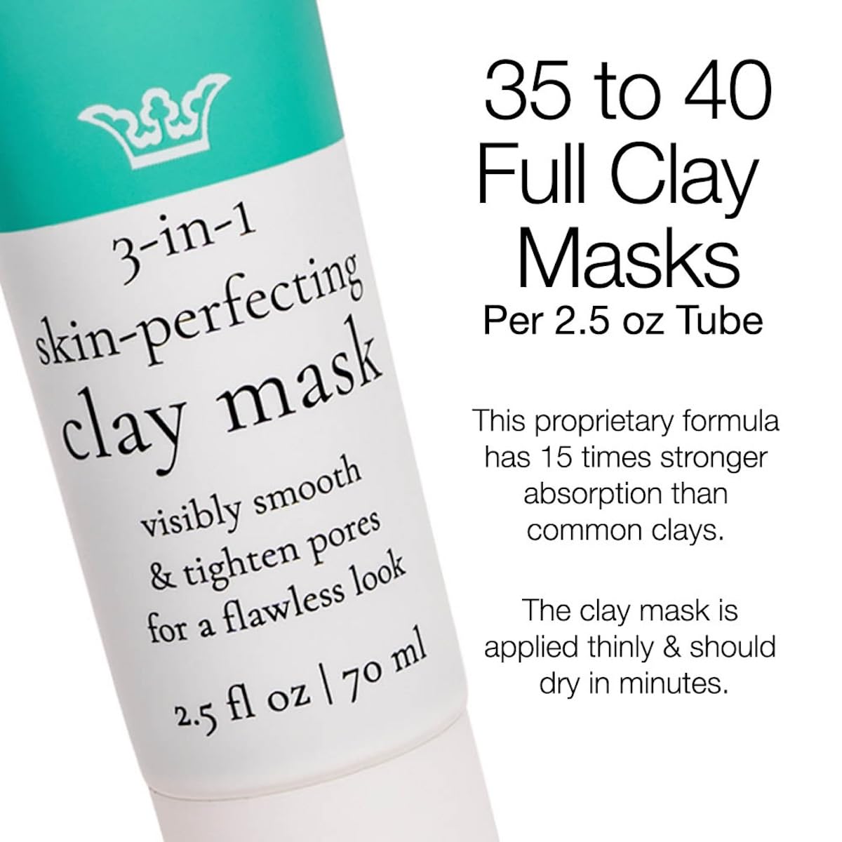GUNILLA Skin Perfecting Clay Mask, Vegan, No Additives, 3-in-1 Deep Pore Cleansing Facial Mask, Refining, Detox & Spot Treatment, All-Natural