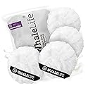 Loofah Sponge Bath Sponge for Women Men 4 Pack (White Rough Surface)