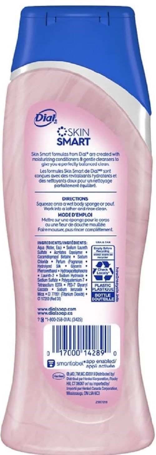 Dial Moisturizing Body Wash - Silk & Magnolia - Net Wt. 16 FL OZ (473 mL) Per Bottle - Pack of 2 Bottles