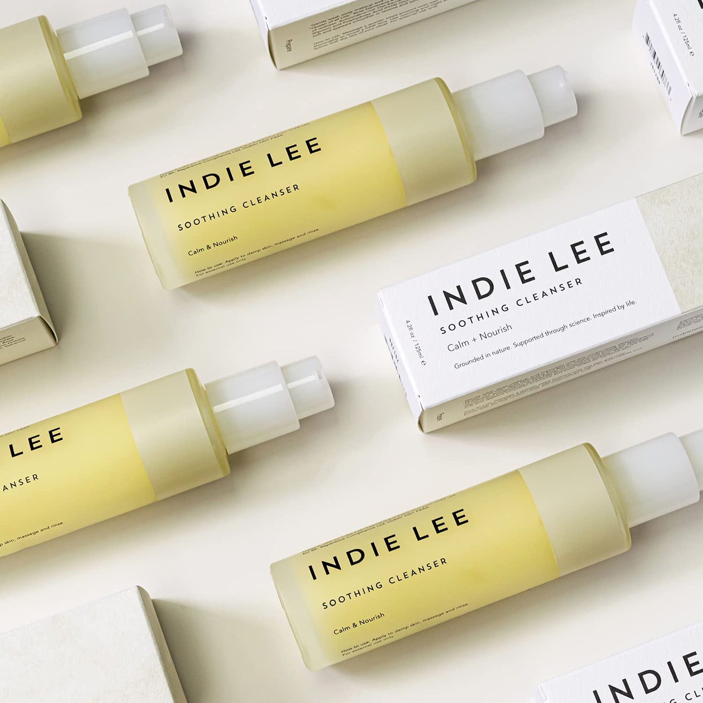 Indie Lee Soothing Facial Cleanser, Gentle, Moisturizing Face Wash + Makeup Remover for Sensitive Skin, Hydrate & Calm Redness with Rose Damascena