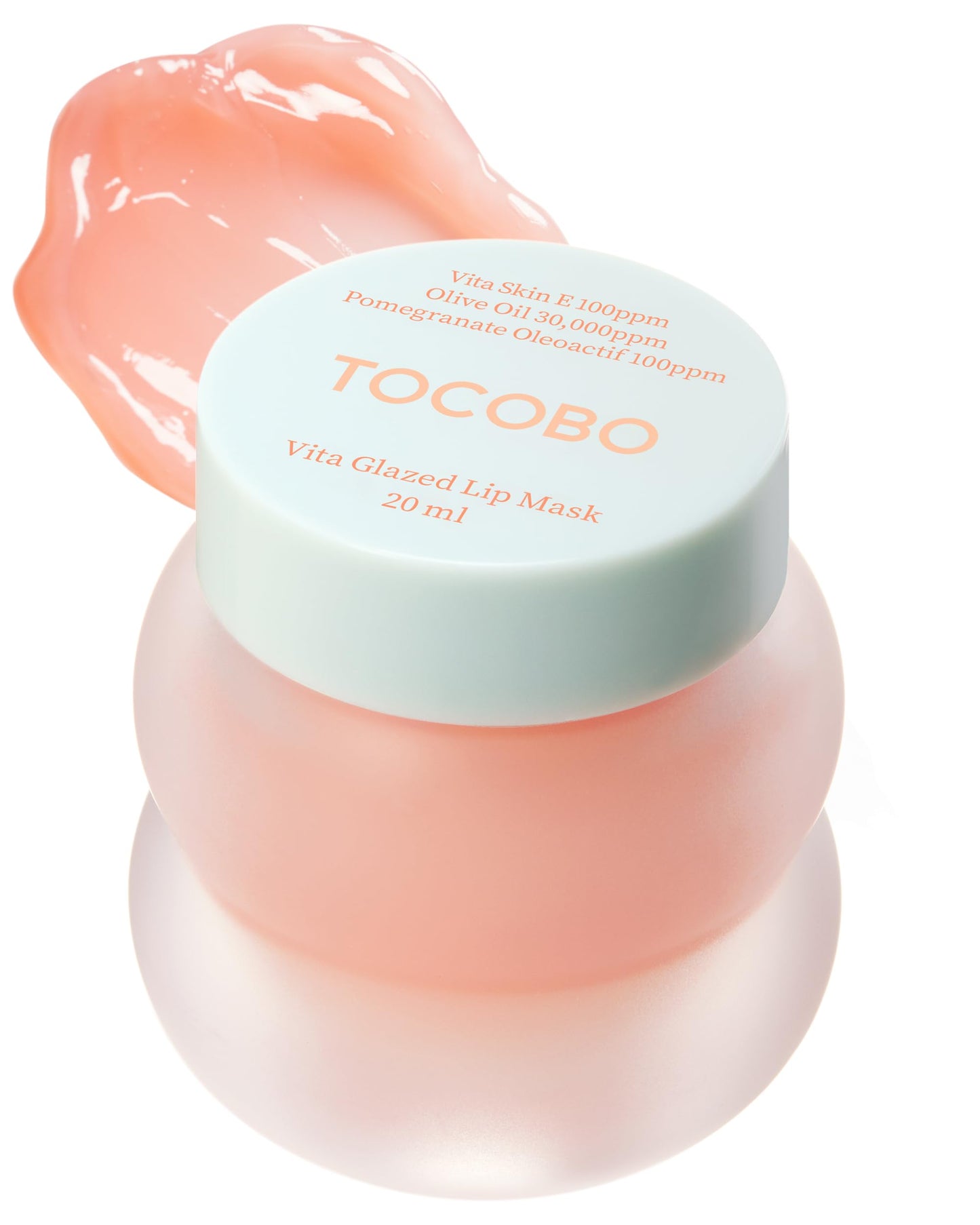 TOCOBO Vita Glazed Lip Mask - Vegan Overnight Lip Sleeping Mask for Dry, Chapped Lips | PHA (Lactobionic Acid) Gentle Exfoliation | Non-Sticky Glazed