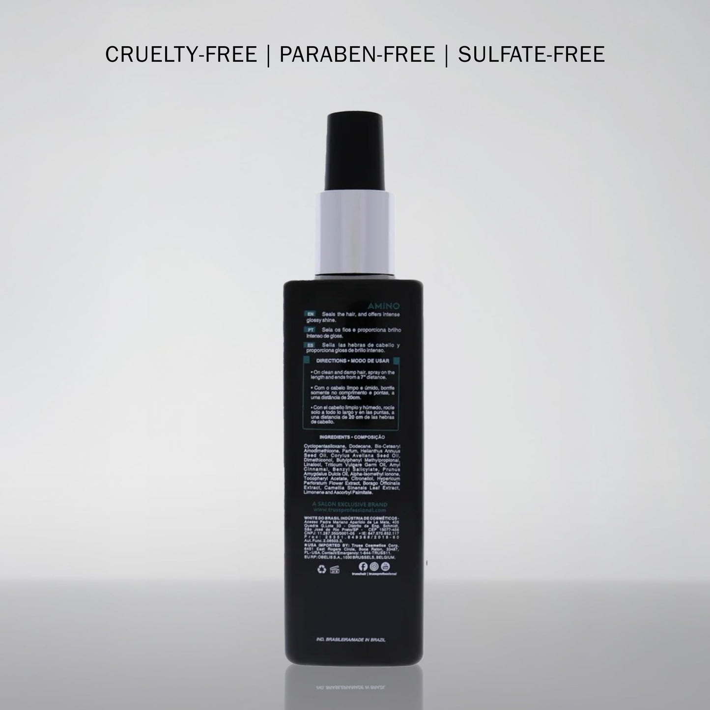 TRUSS Amino Heat Protection Spray 7.61oz | Anti-Frizz Leave-In, Detangler & Color-Safe Heat Protectant with Essential Oils & Amino Acids