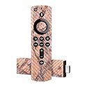 MightySkins Carbon Fiber Skin for Amazon Fire TV Stick 4K - Blush Marble | Protective, Durable Textured Carbon Fiber Finish | Easy to Apply, Remove