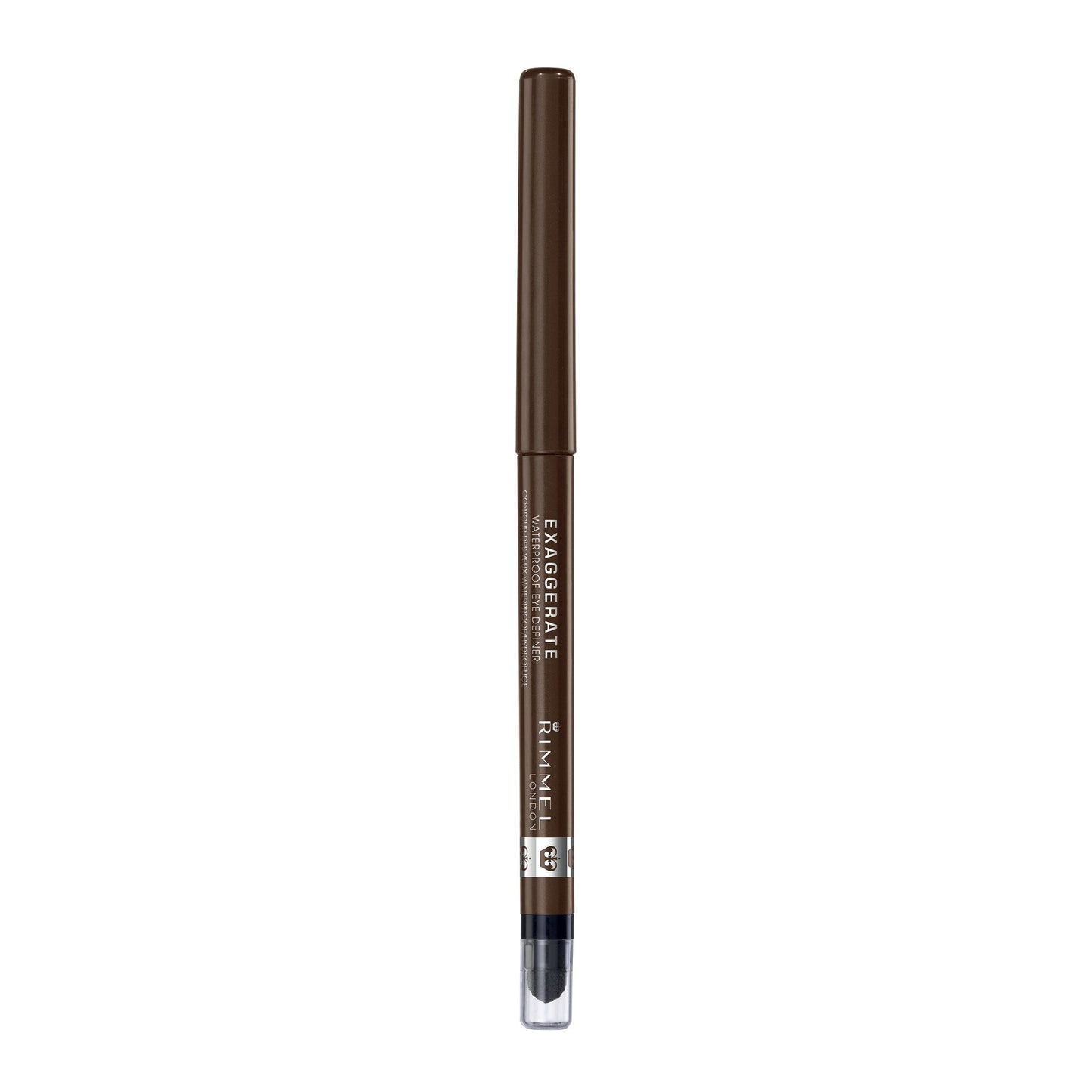 Rimmel London Exaggerate Waterproof Eye Definer Eyeliner, Highly Pigmented, Long-Wearing, Built-In Smudger, 212, Rich Brown, 0.01oz Beauty and Personal Care Rimmel