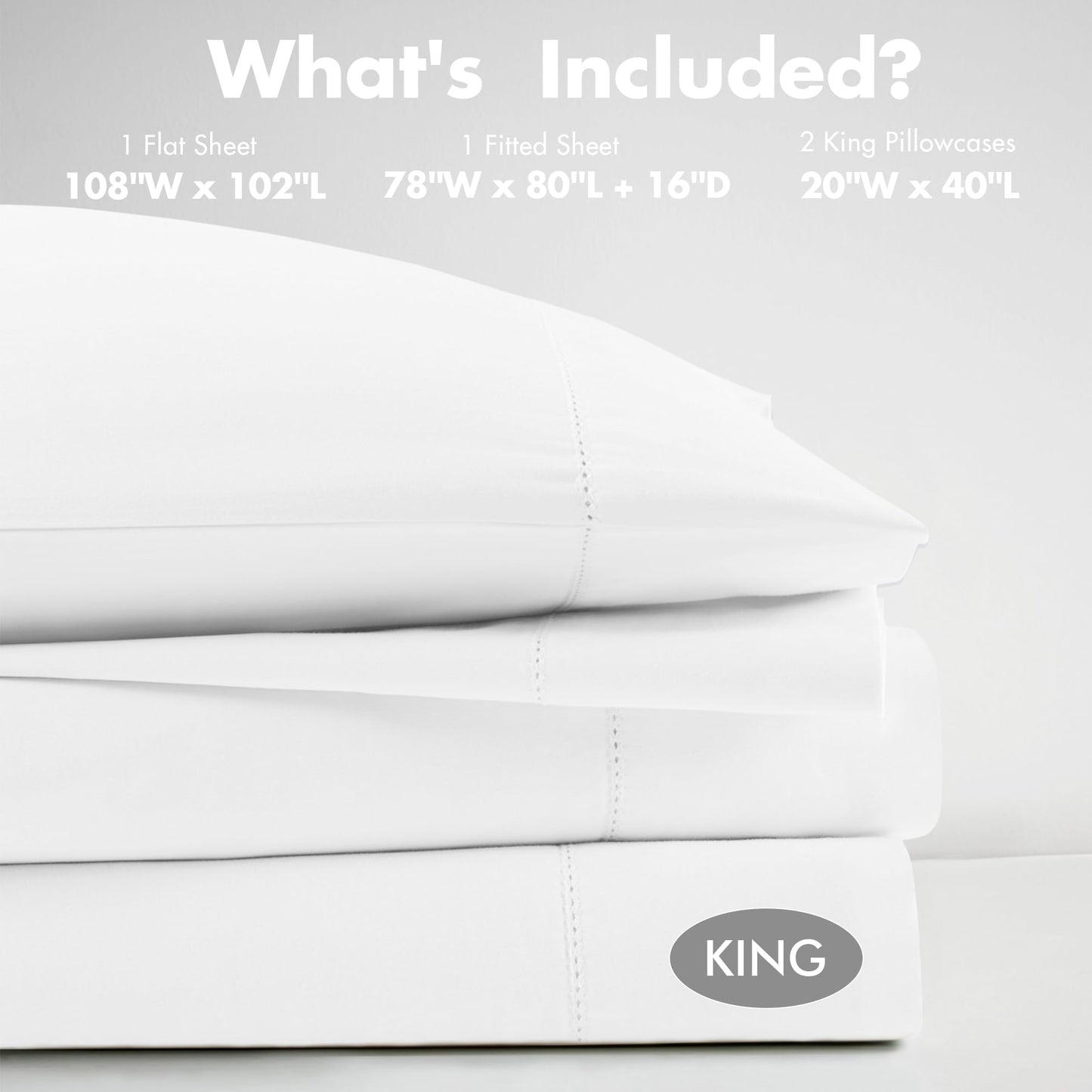 Madison Park Cotton Sheet Set, Soft & Breathable 500TC Egyptian Cotton Sheets, All Seaons Elastic Deep Pockect Sheet Set, Lightweighted 100% Egyptian