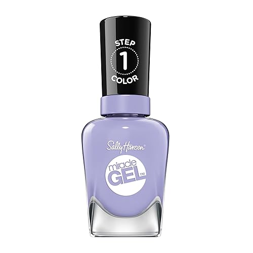 Sally Hansen Miracle Gel Salon Quality Nail Polish | Gel-Like Formula, Two-Step System, No UV Light Needed, Long Lasting | Opaque, Glossy | 601 Crying