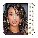 Formery Beads Dreadlock Clip Accessories Gold Elephant Box Braid Rings Heart African Hair Charms Jewelry for Black Women (13PCS)