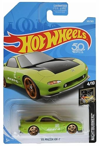 Hot Wheels 95 Mazda RX-7 Green 141/365 50th Anniversary 4/10