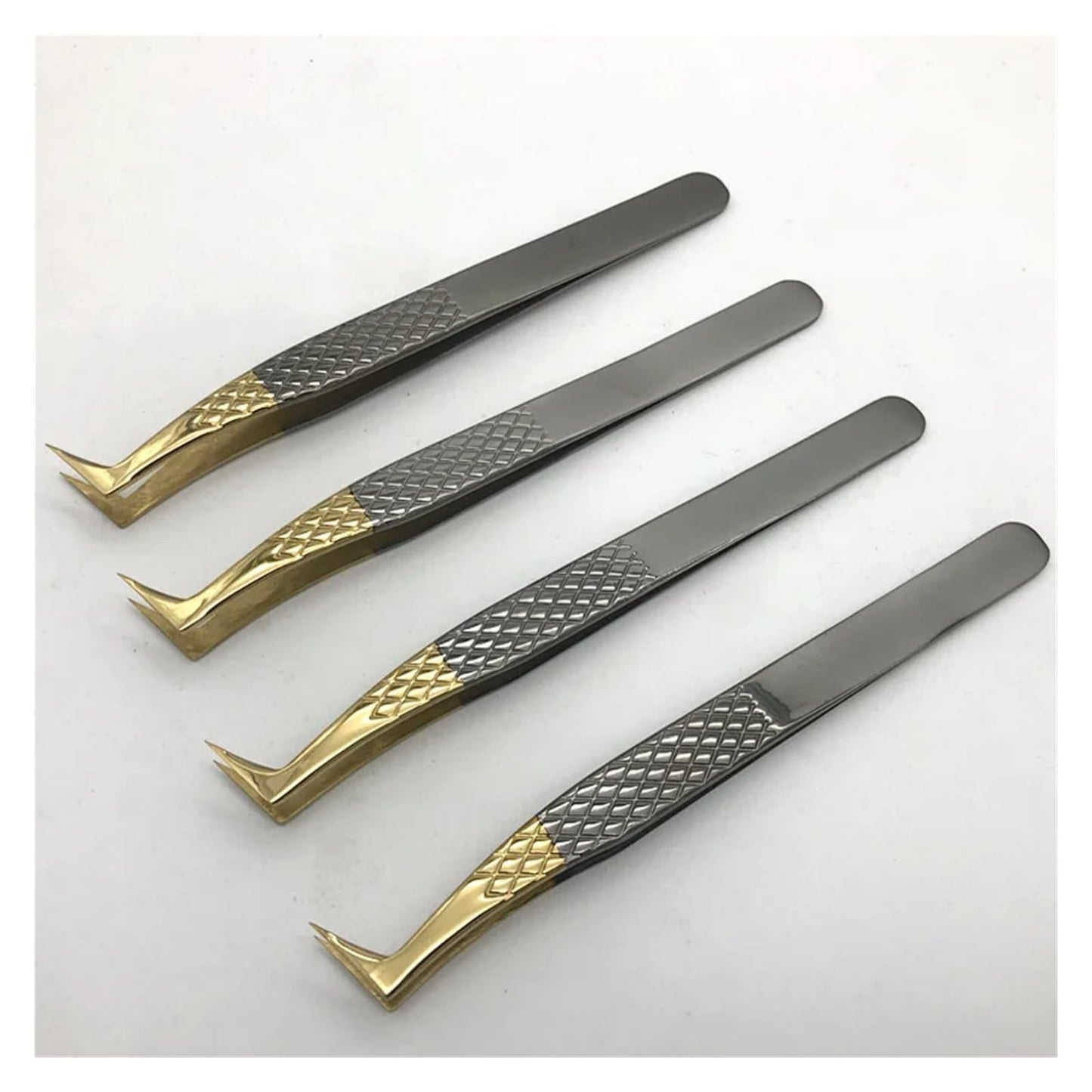 Eyelashes Tweezers Stainless Steel Superhard Anti-static Tweezers For Eyelash Extensions Lashes Tools(Black titanium) Beauty and Personal Care ZXYZXYZZ