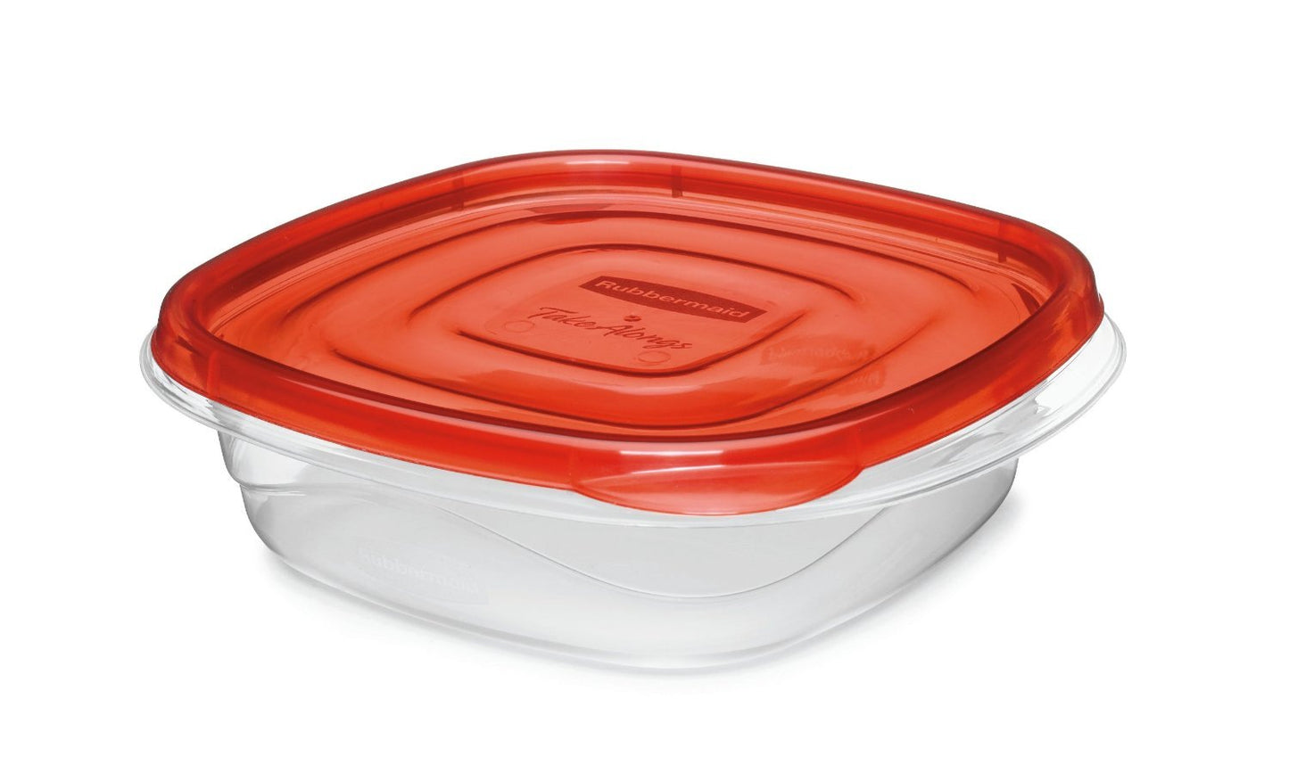 Rubbermaid TakeAlongs Sandwich Food Storage Containers, 2.9 Cup, Tint Chili, 4 Count