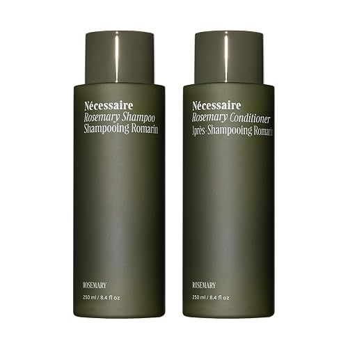 Nécessaire Rosemary Hair Duo | Multi-Protein Strengthening Rosemary Shampoo and Conditioner Set For Thinning Hair. For Women + Men. Free Of Sulfates