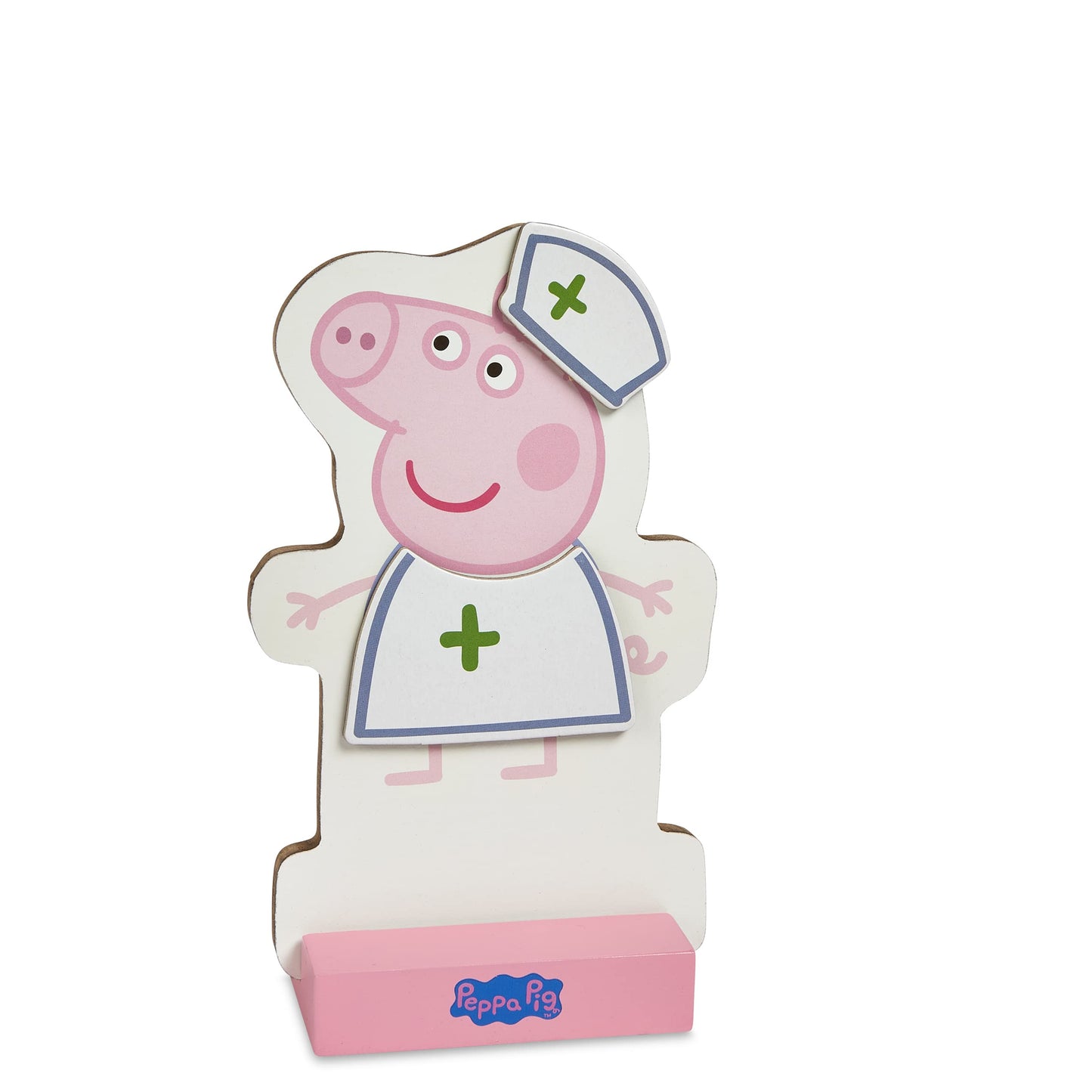 Peppa Pig Magnetic Wood Dress Up Doll. Includes 26 Colorful Magnetic Wood Pieces and Wooden Storage Box. Encourages Creative Play with Mix and Match…
